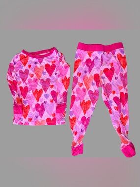Little Sleepies 2 Piece Pajamas | Toddler Girl | 12-18 Months | Like New